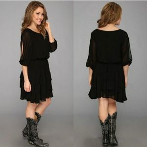 SOLD!! ARIAT Emily Black Ruffle Western Dress - Size XL